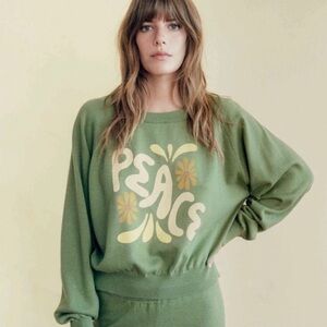 NEW NWT Christy Dawn Sweater The Sonny X Sun Keep Green